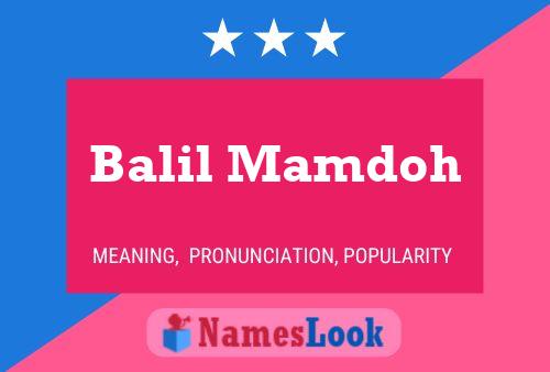 Balil Mamdoh Namensposter