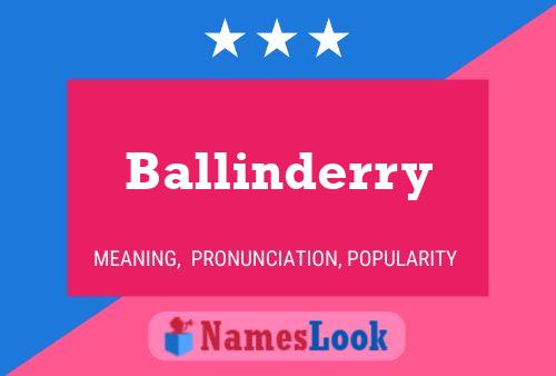 Ballinderry Namensposter