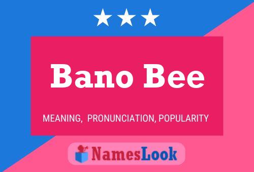 Bano Bee Namensposter