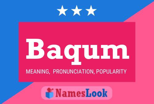 Baqum Namensposter