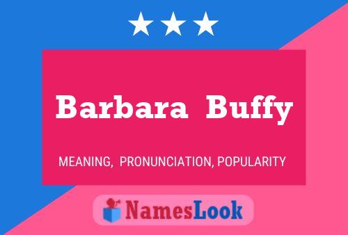 Barbara  Buffy Namensposter