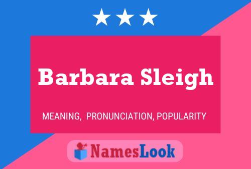 Barbara Sleigh Namensposter