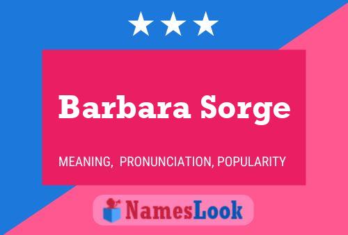 Barbara Sorge Namensposter