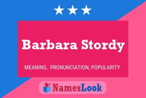 Barbara Stordy Namensposter