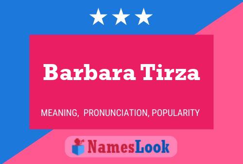 Barbara Tirza Namensposter