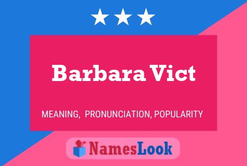 Barbara Vict Namensposter