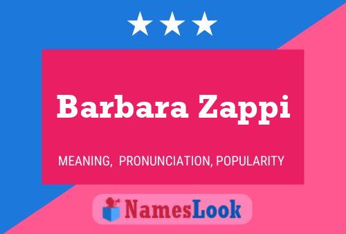 Barbara Zappi Namensposter