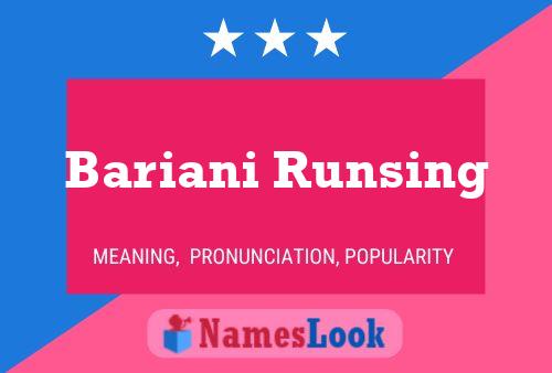 Bariani Runsing Namensposter