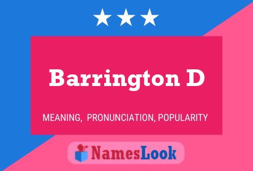 Barrington D Namensposter