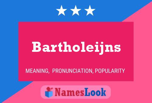 Bartholeijns Namensposter