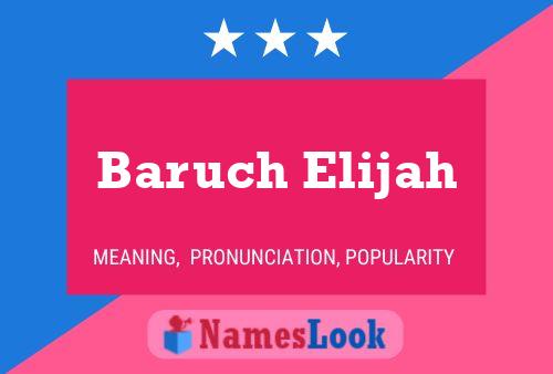 Baruch Elijah Namensposter