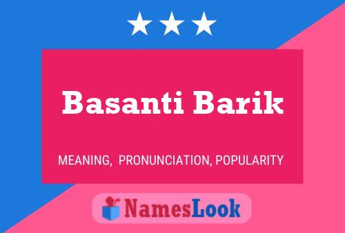 Basanti Barik Namensposter