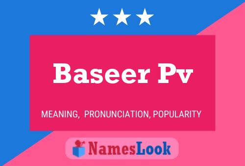 Baseer Pv Namensposter