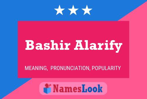 Bashir Alarify Namensposter