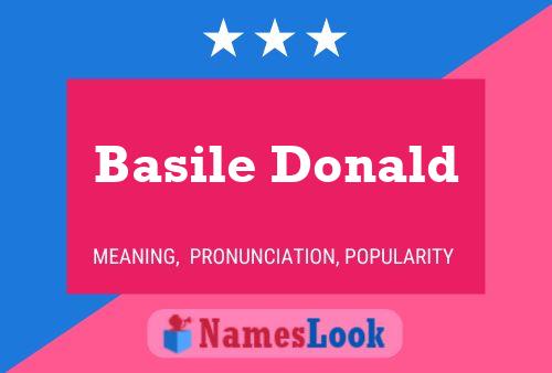 Basile Donald Namensposter