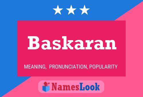 Baskaran Namensposter