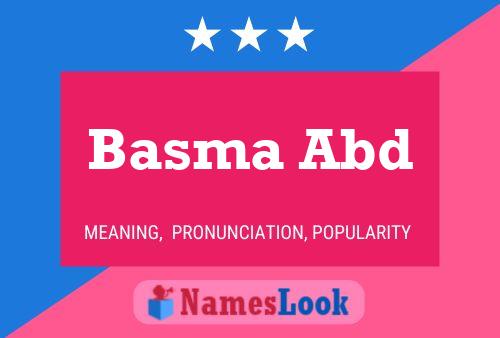 Basma Abd Namensposter