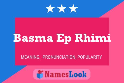 Basma Ep Rhimi Namensposter