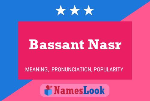 Bassant Nasr Namensposter