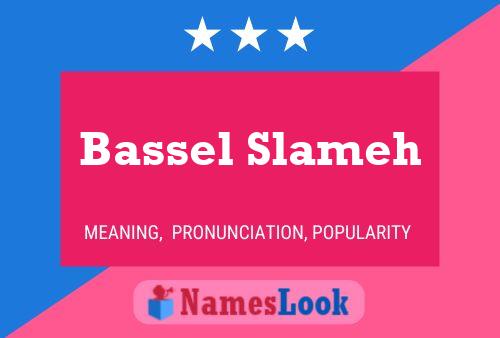 Bassel Slameh Namensposter