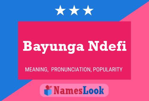 Bayunga Ndefi Namensposter