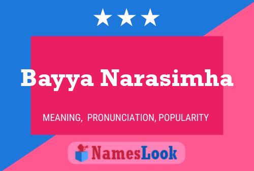 Bayya Narasimha Namensposter