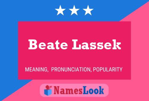 Beate Lassek Namensposter