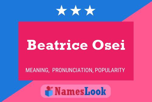 Beatrice Osei Namensposter