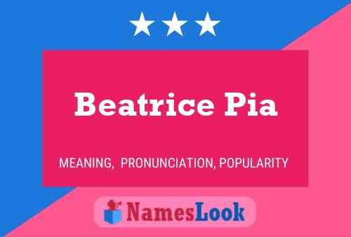 Beatrice Pia Namensposter