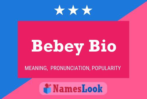 Bebey Bio Namensposter