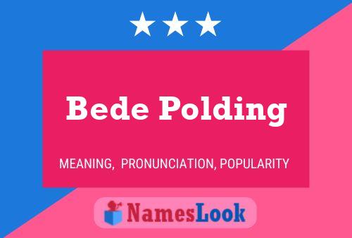 Bede Polding Namensposter