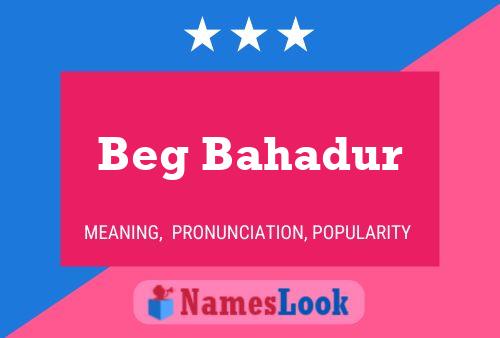 Beg Bahadur Namensposter