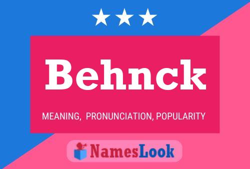 Behnck Namensposter