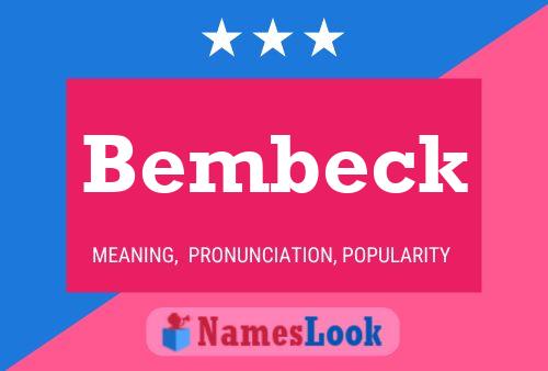 Bembeck Namensposter