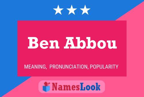 Ben Abbou Namensposter