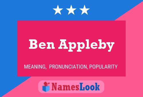 Ben Appleby Namensposter