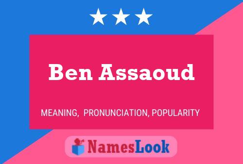 Ben Assaoud Namensposter