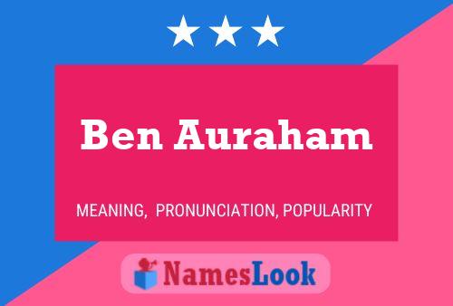 Ben Auraham Namensposter