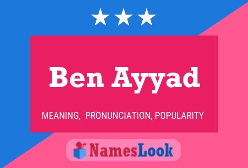 Ben Ayyad Namensposter