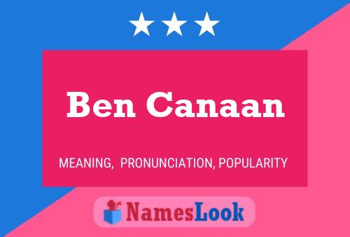 Ben Canaan Namensposter