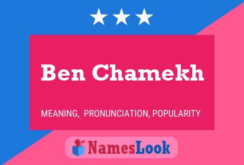 Ben Chamekh Namensposter