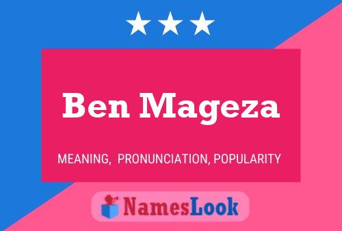 Ben Mageza Namensposter