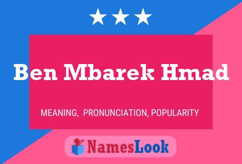 Ben Mbarek Hmad Namensposter