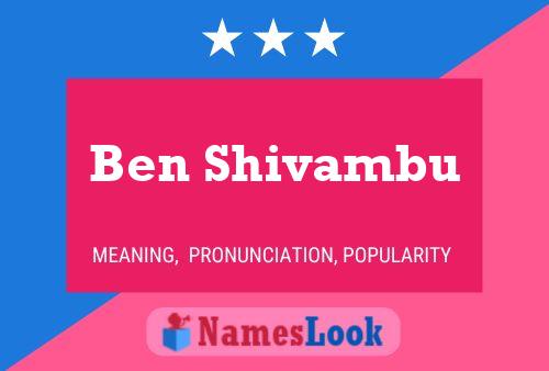 Ben Shivambu Namensposter