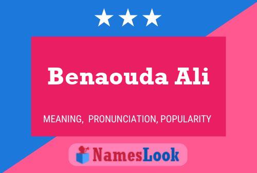 Benaouda Ali Namensposter