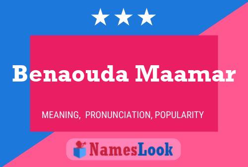 Benaouda Maamar Namensposter