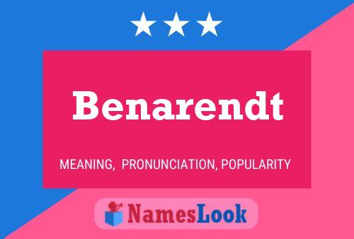 Benarendt Namensposter