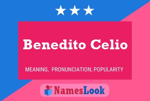 Benedito Celio Namensposter