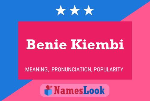 Benie Kiembi Namensposter