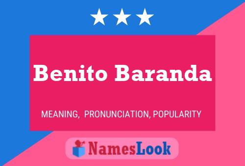 Benito Baranda Namensposter